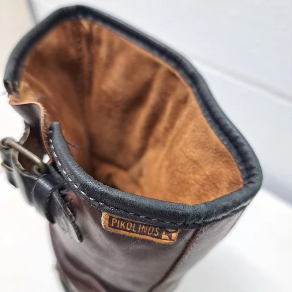 PIKOLINOS Cuero/Leather Brown Vicar Boots Made in Spain Women's Size 7.5US Or 38 - Picture 7 of 9